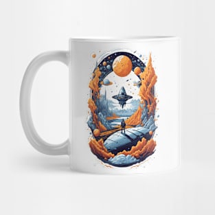 Space astronaut illustration design Mug